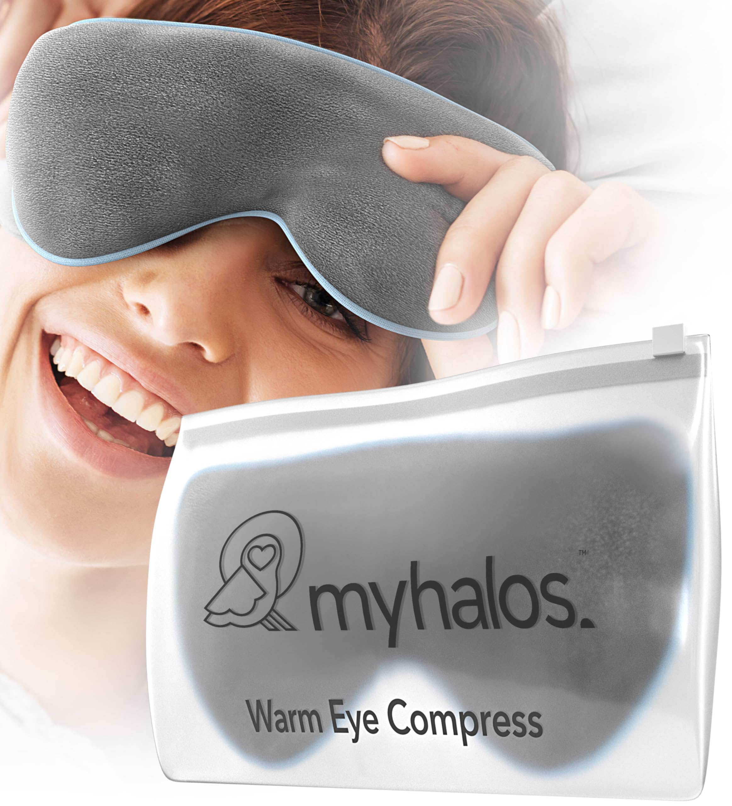 Microwave Activated Warm Eye Compress for Dry Eyes Blepharitis & Stye Eye Treatment - Heated Eye Masks for Dry Eyes - Dry Eye Therapy Mask & Eye Compress Moist Heat Delivers Warm Compress for Eyes